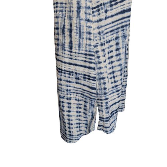 Cynthia Rowley Small Dress 100% Linen Blue White Womens Shift Halter Tie Dye - Picture 5 of 10